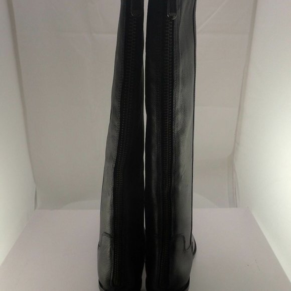 NIB Calvin Klein E7266 Haydee Waxy Black Boots 10 - Picture 2 of 7
